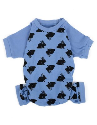 Leveret Dog Cotton Pajama Bunny Blue