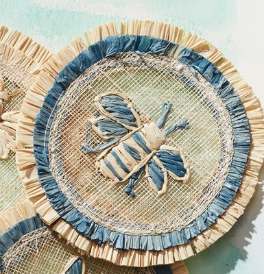 Bee Straw Coasters