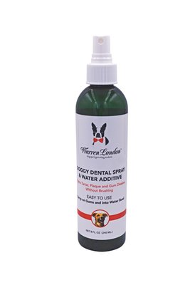 Warren London Doggy Dental- Dog Breath Freshener Spray & Pet Water Additive- Made In USA- 8oz