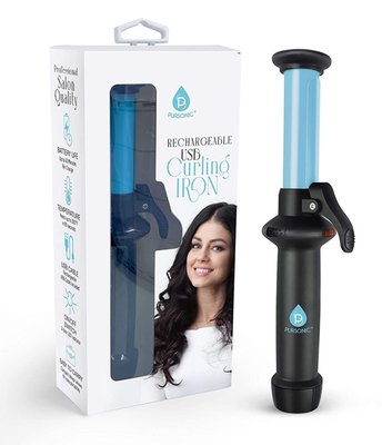Pursonic Portable Cordless Professional Salon Quality Rechargeable USB Curling Iron