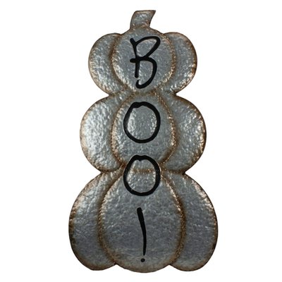 Boo! Metal Pumpkin Halloween Decoration - 28"