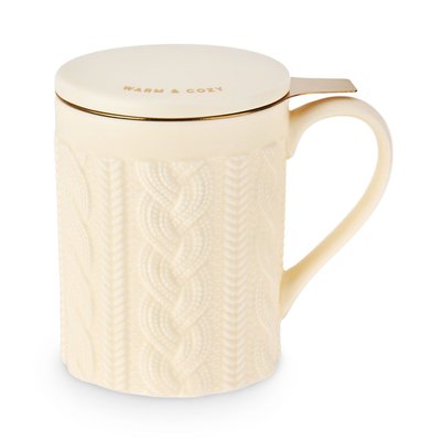 Annette™ Knit Ceramic Tea Mug & Infuser