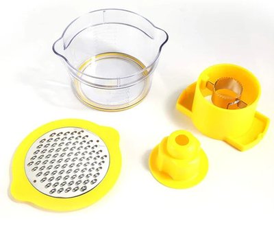 4 In 1 Yellow Corn Stripper Shucker Tool Holder Cutter Remover Kitchen Food Prep