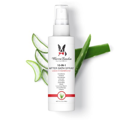 10-in-1 Dog After Bath Spray by Warren London | Cleansing LeaveIn Conditioner | Made In USA