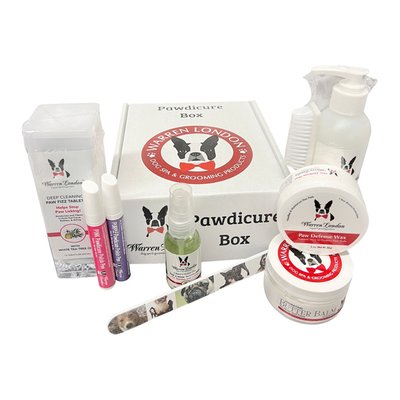 Warren London Pawdicure Box | Dog Spa Gift Set for Paws | Contains 8 luxury products