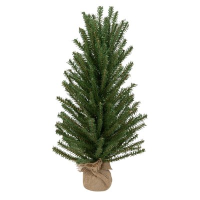 24" Traditional Scottsdale Mini Pine Artificial Christmas Tree with Burlap