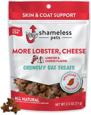 Cat Treats - Crunchy Treats for Cats with Coat & Digestive Support, More Lobster, Cheese