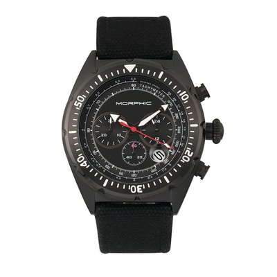 M53 Series Chronograph Fiber-weaved Leather-band Watch W/date