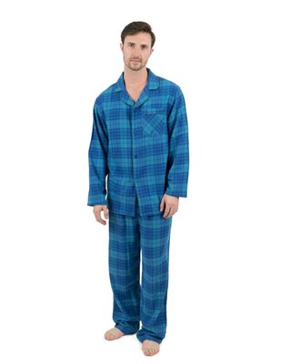 Leveret Men's Two Piece Flannel Pajamas Plaid