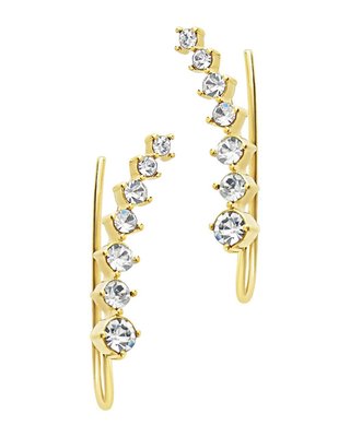 Graduated Cz Crawler Earrings