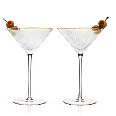 Viski 7 .8 Oz . Meridian Martini Glasses Set Of 2