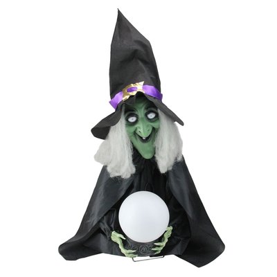 Lighted Fortune Telling Witch Halloween Decoration - 26"