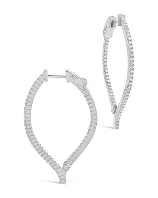 Cz Inside Out Teardrop Drop Earrings