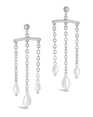Chains & Pearls Chandelier Drop Earrings