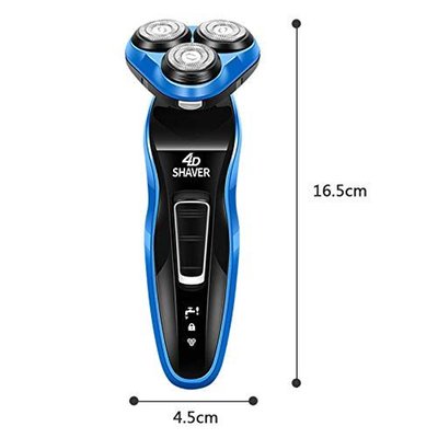Blue 3-1 Electric Men Shaver Trimmer Portable Travel Kit - 3 Pcs